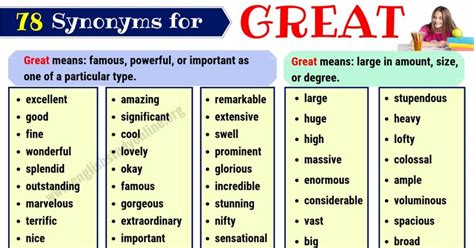 great synonymes